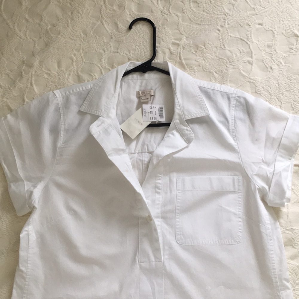JCrew White Linen Dress